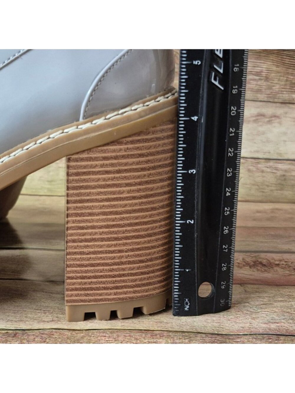 Madden Girl Kassidy Platform Chain Loafers Womens 10 Gray Chunky Heel - Picture 6 of 10